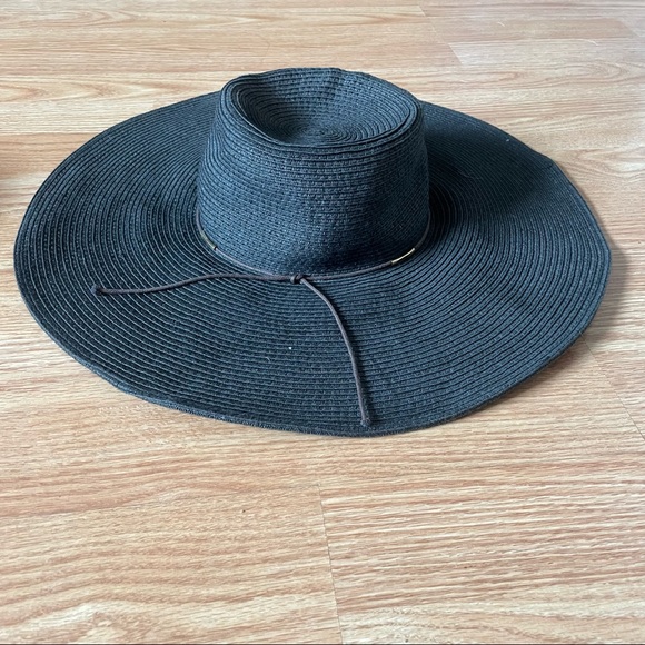 Lot of 2 Black Floppy Sun Hats Size M and M/L - Picture 3 of 8